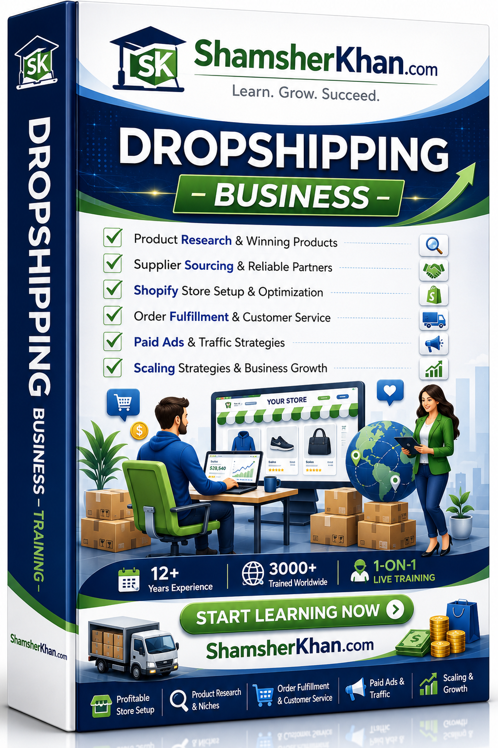 Capacitación empresarial en dropshipping: 7 días en vivo 1 a 1 en línea