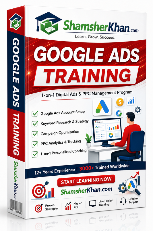 Capacitación en gestión de PPC de Google Ads: 7 días en vivo 1 a 1 en línea