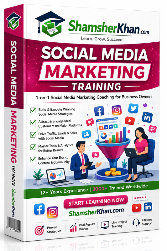 Capacitación en marketing de redes sociales: 7 días en vivo 1 a 1 en línea