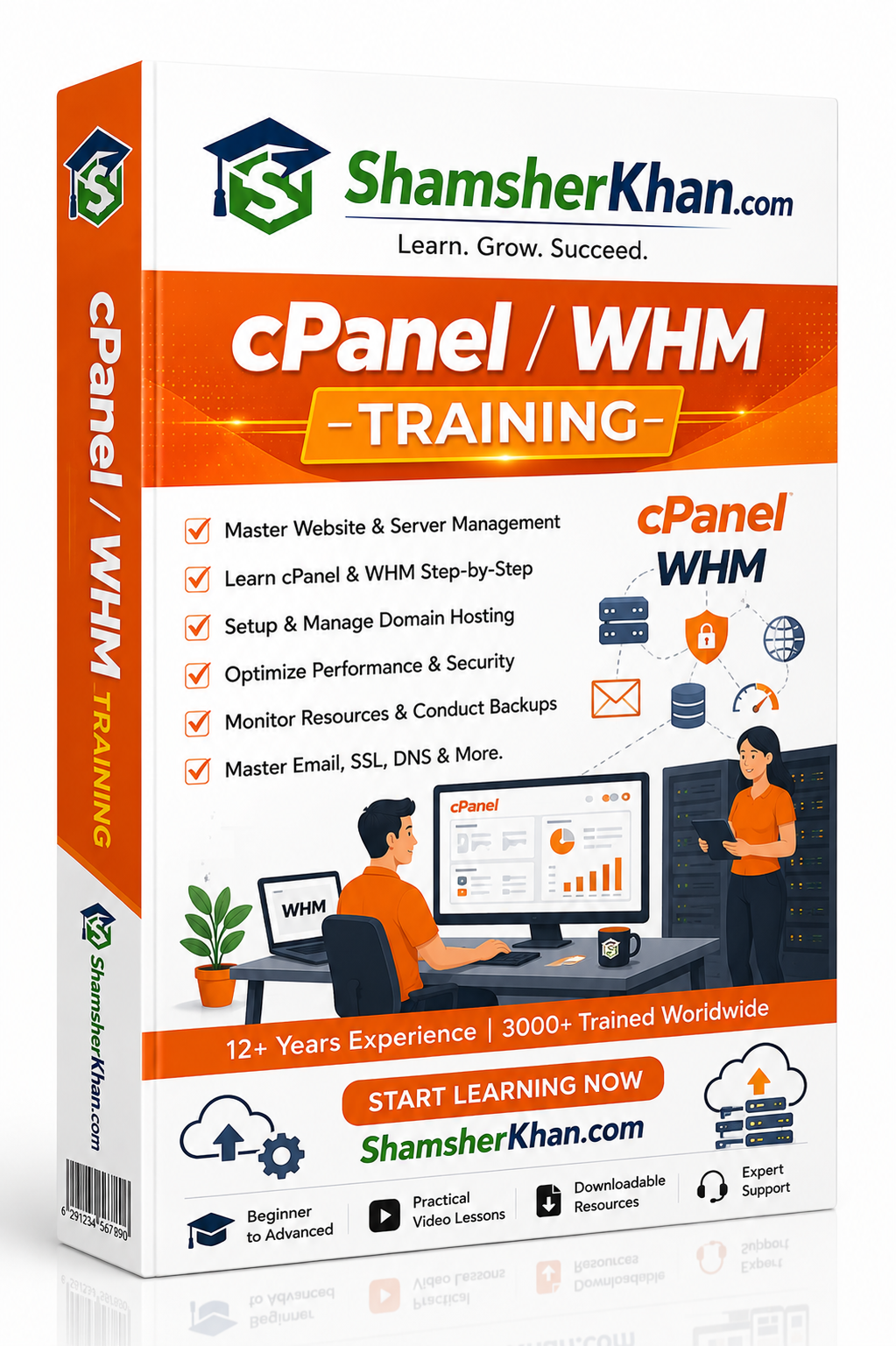 Capacitación en cPanel/alojamiento web: curso de capacitación 1 a 1 en vivo de 7 días